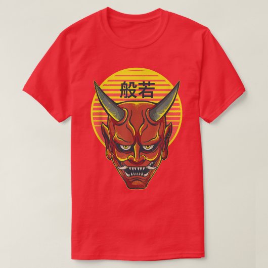 ヴィンテージ日本の鬼ジャパン悪魔アニメ Tシャツ (デザイン正面)