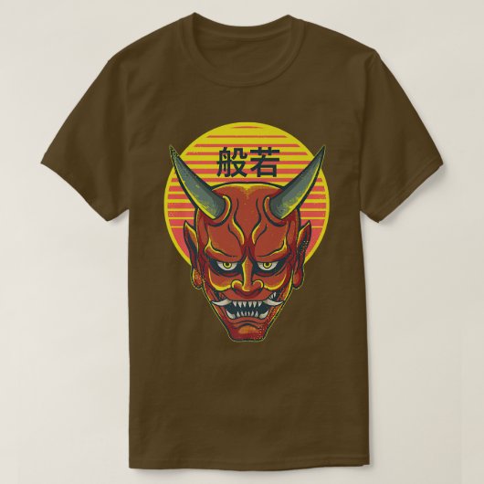 ヴィンテージ日本の鬼ジャパン悪魔アニメ Tシャツ (デザイン正面)