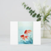 ヴィンテージ日本の魚のプリント ポストカード (スタンド正面)