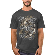 ヴィンテージ日本の鯉の波