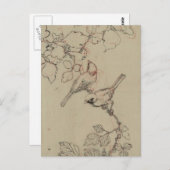 ヴィンテージ日本の鳥画像 ポストカード (正面/裏面)