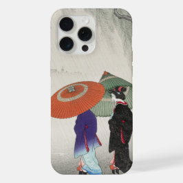 ヴィンテージ日本の2人雨の中の女性の大原小村 iPhone 15 PRO MAXケース