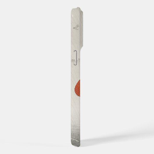 ヴィンテージ日本の2人雨の中の女性の大原小村 iPhoneケース (右側面)