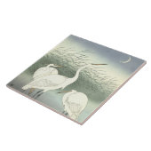 ヴィンテージ日本の3ハロン三日月下 タイル (側面)