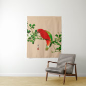 ヴィンテージ日本の（オウム、赤と緑） タペストリー (インサイチュ)