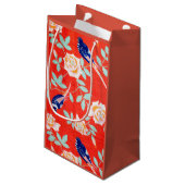 ヴィンテージ日本の・鳥類・バラ スモールペーパーバッグ (裏面アングル)