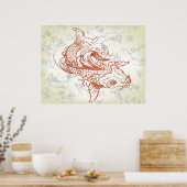 ヴィンテージ日本コイフィッシュアート2 ポスター (キッチン)