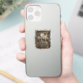 ヴィンテージ日本ゴシックコラージュステッカー シール (スマートフォン)
