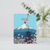 ヴィンテージ日本フジトラベルウォーター色アジア ポストカード (スタンド正面)