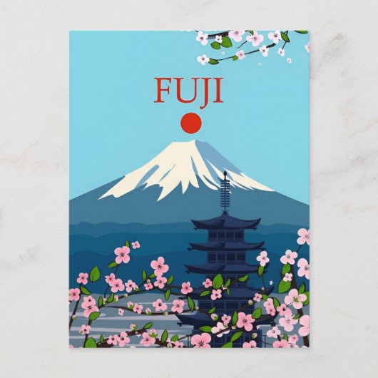 ヴィンテージ日本フジトラベルウォーター色アジア ポストカード (正面)