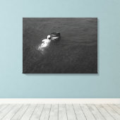 ヴィンテージ日本三木本真珠アイランドダイバー キャンバスプリント (インサイチュ (ウッドフロア))