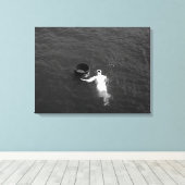 ヴィンテージ日本三重みきもとアイランドパールダイバー キャンバスプリント (インサイチュ (ウッドフロア))