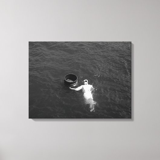 ヴィンテージ日本三重みきもとアイランドパールダイバー キャンバスプリント (正面)