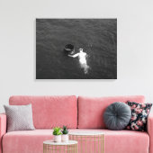 ヴィンテージ日本三重みきもとアイランドパールダイバー キャンバスプリント (インサイチュ (リビング))