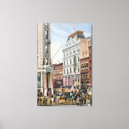 ヴィンテージ日本取引所イラストレーション(1882) キャンバスプリント (正面)