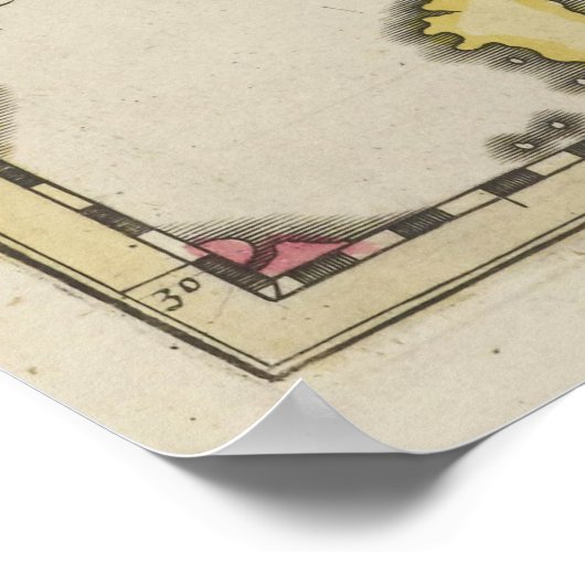 ヴィンテージ日本地図(1665年) ポスター (角)