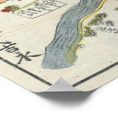 ヴィンテージ日本地図（1696年） ポスター (角)