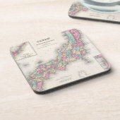 ヴィンテージ日本地図（1855年） コースター (左側)