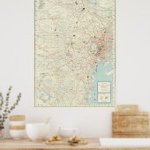 ヴィンテージ日本地図（1954年） ポスター (キッチン)