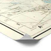 ヴィンテージ日本地図（1954年） ポスター (角)