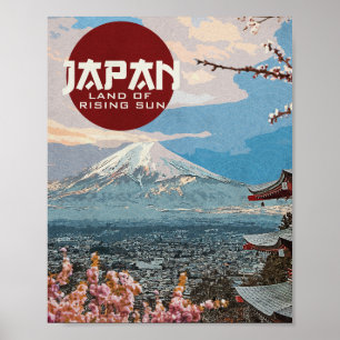 ヴィンテージ日本富士山トラベルポスター ポスター