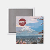 ヴィンテージ日本富士山トラベル マグネット (正面/裏面)