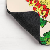 ヴィンテージ日本産キク。マスタードイエロー マウスパッド (コーナー)