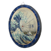 ヴィンテージ日本素晴らし神奈川芸術の波日本 ダーツボード (正面右)