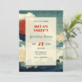 ヴィンテージ日本絵画波山 招待状 (スタンド正面)