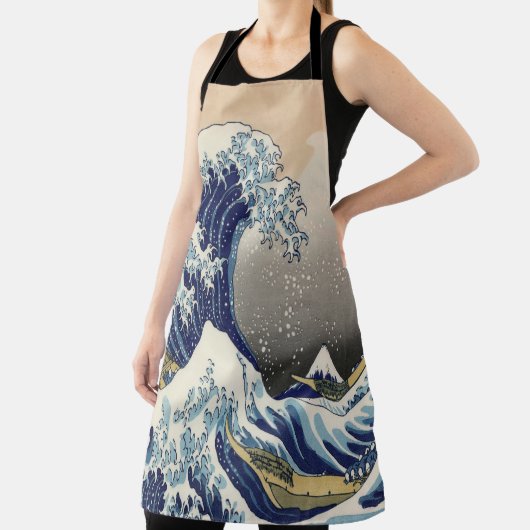 ヴィンテージ日本美術海景観素晴らし波 エプロン (インサイチュ)