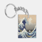 ヴィンテージ日本美術海景観素晴らし波 キーホルダー (正面左)