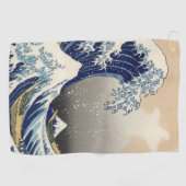 ヴィンテージ日本美術海景観素晴らし波 ゴルフタオル (横)