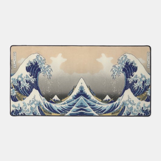 ヴィンテージ日本美術海景観素晴らし波 デスクマット (正面)