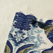ヴィンテージ日本美術海景観素晴らし波 ビーチタオル (インサイチュ)