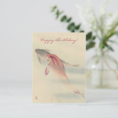 ヴィンテージ日本美術：鯉の魚の誕生日 ポストカード (スタンド正面)