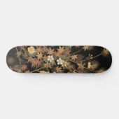 ヴィンテージ日本黒金秋花芸術 スケートボード (横)