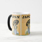 ヴィンテージ日本:芸者ガールトラベル モーフィングマグカップ (正面左)