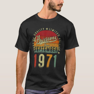 ヴィンテージ日没1971年9月50日Bi Tシャツ