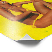 ヴィンテージ日焼けビーチガール フォトプリント            (角)