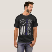 ヴィンテージ旧アメリカ国旗の愛国的1776我々はペ Tシャツ (正面フル)