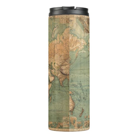 ヴィンテージ旧アンティークの世界地図 タンブラー (裏面)