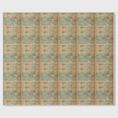 ヴィンテージ旧アンティークの世界地図 ラッピングペーパー (フラット)