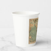 ヴィンテージ旧アンティークの世界地図 紙コップ (右)