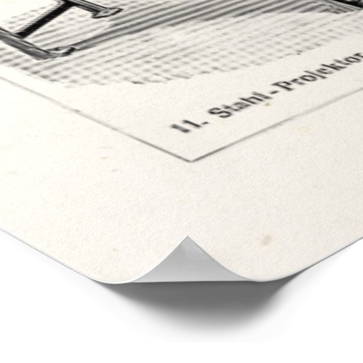 ヴィンテージ旧アンティークカメラ映画撮影 ポスター (角)