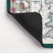 ヴィンテージ旧イギリスマップ履歴 – 恋人デザイン マウスパッド (コーナー)