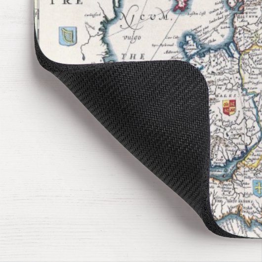 ヴィンテージ旧イギリスマップ履歴 – 恋人デザイン マウスパッド (コーナー)