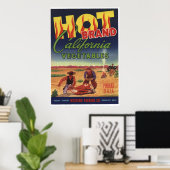 ヴィンテージ旧カリフォルニアの野菜クレートラベル ポスター (ホームオフィス)