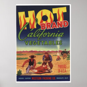ヴィンテージ旧カリフォルニアの野菜クレートラベル ポスター