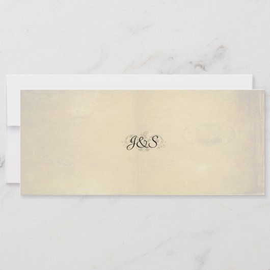 ヴィンテージ旧スタイルチケット結婚式招待状 招待状 (裏面)