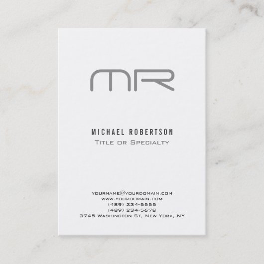 ヴィンテージ旧スタイルモノグラムクリーン名刺 名刺 (正面)